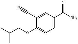 3-Cyano-4-(2-methylpropoxy)benzenecarbothioamide 化学構造式