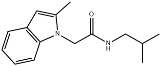 1-(i-butylaminocarbonylmethyl)-2-methyl-indole Struktur