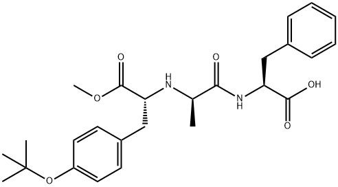 L-Phenylalanine, N-[N-[1-[[4-(1,1-dimethylethoxy)phenyl]methyl]-2-methoxy-2-oxoethyl]-D-alanyl]-, (R)- (9CI) Struktur