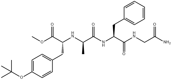 Glycinamide, N-[1-[[4-(1,1-dimethylethoxy)phenyl]methyl]-2-methoxy-2-oxoethyl]-D-alanyl-L-phenylalanyl-, (R)- (9CI) Structure