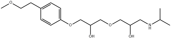 3-[2-Hydroxy-3-[4-(2-methoxyethyl)phenoxy]propoxy]-1-isopropylamino-2-propanol Struktur