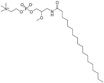 RAC-2-METHOXY-3-OCTADECANAMIDO-1-PROPYL PHOSPHOCHOLINE Structure