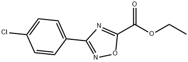 3-(4-CHLORO-PHENYL)-[1,2,4]OXADIAZOLE-5-CARBOXYLIC ACID ETHYL ESTER Struktur