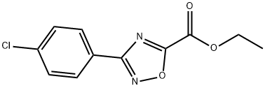 3-(4-CHLORO-PHENYL)-[1,2,4]OXADIAZOLE-5-CARBOXYLIC ACID ETHYL ESTER Structure