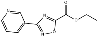 エチル 3-(ピリジン-3-イル)-1,2,4-オキサジアゾール-5-カルボキシレート 化学構造式