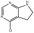 4-chloro-6,7-dihydro-5H-pyrrolo[2,3-d]pyrimidine Struktur