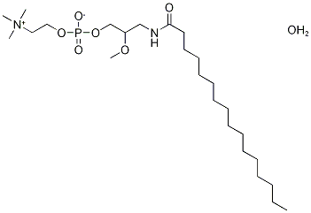 RAC-2-METHOXY-3-HEXADECANAMIDO-1-PROPYL PHOSPHOCHOLINE Struktur