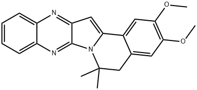 5,6-DIHYDRO-2,3-DIMETHOXY-6,6-DIMETHYLBENZ[7,8]INDOLIZINO[2,3-B]QUINOXALINE Structure