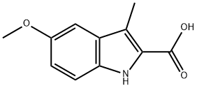 5-甲氧基-3-甲基-1H-吲哚-2-羧酸, 16381-50-3, 结构式