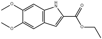 5,6-二甲氧基吲哚-2-甲酸乙酯,16382-18-6,结构式