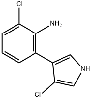 3-Chloro-4-(2-amino-3-chlorophenyl)pyrrole, 16386-65-5, 结构式
