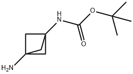 tert-butyl N-{3-aminobicyclo[1.1.1]pentan-1-yl}carbamate Struktur