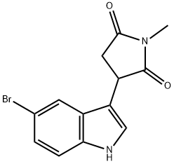3-(5-bromo-1H-indol-3-yl)-N-methylsuccinimide Structure