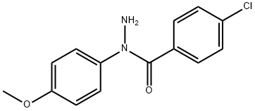 4-氯苯甲酸1-(4-甲氧苯基)酰肼,16390-07-1,结构式