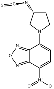 (R)-(-)-4-(3-异硫氰酸基吡咯烷-1-基)-7-硝基-2,1,3-苯并恶二唑[用于旋光纯度测定的高效液相色谱标记试剂], 163927-29-5, 结构式