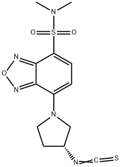 (R)-(-)-4-(N,N-ジメチルアミノスルホニル)-7-(3-イソチオシアナトピロリジン-1-イル)-2,1,3-ベンゾキサジアゾール 化学構造式