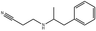 3-[(1-メチル-2-フェニルエチル)アミノ]プロパンニトリル 化学構造式