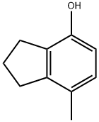 2,3-ジヒドロ-7-メチル-1H-インデン-4-オール 化学構造式