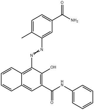 4-[(5-carbamoyl-o-tolyl)azo]-3-hydroxynaphth-2-anilide Structure