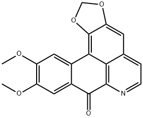 10,11-ジメトキシ-8H-ベンゾ[g]-1,3-ベンゾジオキソロ[6,5,4-de]キノリン-8-オン 化学構造式