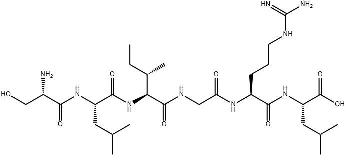 H-丝氨酰亮氨酰异亮氨酰甘氨酰精氨酰亮氨酰-OH, 164081-25-8, 结构式