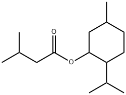 3-メチルブタン酸5-メチル-2-(1-メチルエチル)シクロヘキシル 化学構造式