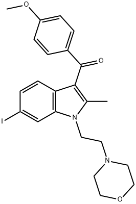 [6-碘-2-甲基-1-[2-(4-吗啉基)乙基]-1H-吲哚-3-基](4-甲氧基苯基)甲酮,164178-33-0,结构式