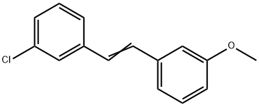 3-クロロ-3'-メトキシスチルベン 化学構造式