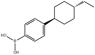 4-(TRANS-4-エチルシクロヘキセニル)フェニルボロン酸 化学構造式