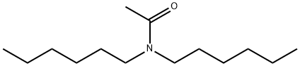 N,N-ジ-N-ヘキシルアセトアミド 化学構造式