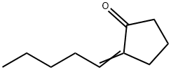 2-pentylidenecyclopentan-1-one  Struktur