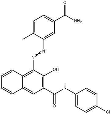 4-[(5-carbamoyl-o-tolyl)azo]-4'-chloro-3-hydroxynaphth-2-anilide  Structure