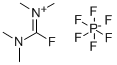 フルオロ-N,N,N',N'-テトラメチルホルムアミジニウムヘキサフルオロホスファート 化学構造式