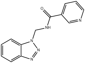 N-Benzotriazol-1-ylmethyl-nicotinamide Structure