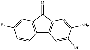 2-amino-3-bromo-7-fluoro-fluoren-9-one Structure
