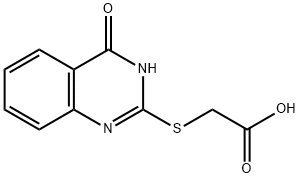 [(4-ヒドロキシキナゾリン-2-イル)チオ]酢酸 化学構造式