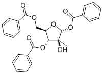 2-甲基-1,3,5-三-O-苯甲酰基-alpha-D-呋喃核糖苷, 16434-48-3, 结构式
