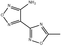 4-(5-メチル-1,2,4-オキサジアゾール-3-イル)-1,2,5-オキサジアゾール-3-アミン 化学構造式