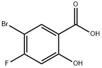 5-ブロモ-4-フルオロ-2-ヒドロキシ安息香酸 化学構造式