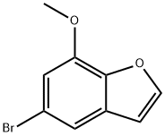 5-BROMO-7-METHOXYBENZOFURAN 结构式