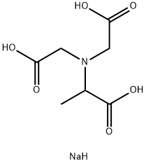 N-(1-カルボキシラトエチル)イミノ二酢酸三ナトリウム 化学構造式