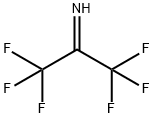 1-(トリフルオロメチル)-2,2,2-トリフルオロエタンイミン 化学構造式