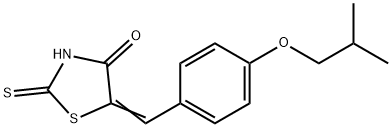 (5E)-5-(4-异丁氧基苯亚甲基)-2-硫代-四氢噻唑-4-酮, 164520-75-6, 结构式