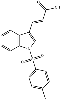 3-(1-(4-METHYLBENZENESULFONYL)INDOL-3-YL)ACRYLIC ACID Struktur
