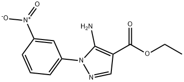 5-氨基-1-(3-硝基苯基)吡唑-4-甲酸乙酯,16459-34-0,结构式