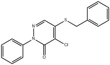 5-(BENZYLTHIO)-4-CHLORO-2-PHENYLPYRIDAZIN-3(2H)-ONE Structure