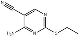 4-AMINO-2-ETHYLSULFANYL-PYRIMIDINE-5-CARBONITRILE 化学構造式