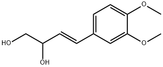 4-(3,4-ジメトキシフェニル)-3-ブテン-1,2-ジオール 化学構造式