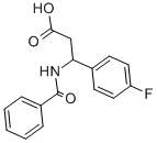 3-苯甲酰氨基-3-(4-氟-苯基)-丙酸, 1647-94-5, 结构式