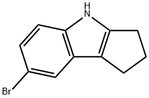 7-BROMO-1,2,3,4-TETRAHYDROCYCLOPENTA[B]INDOLE 化学構造式